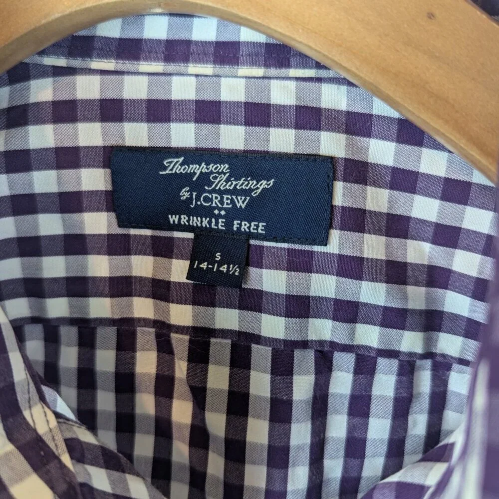 J.Crew 80's 2-Ply Buttondown in Purple/White, Sz S